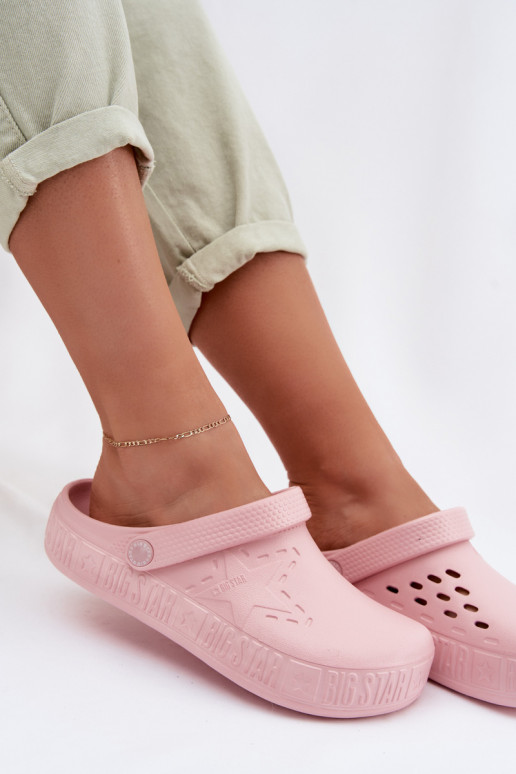 Pantofole Zoccoli Femminile Pantofole leggere Big Star TT274A080 colore rosa