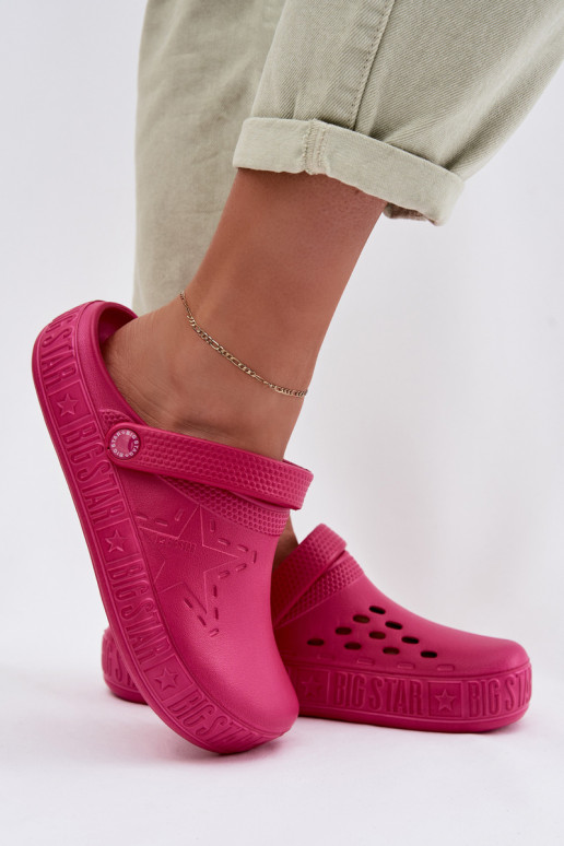 Pantofole Zoccoli Femminile Pantofole leggere Big Star TT274A082 colore rosa