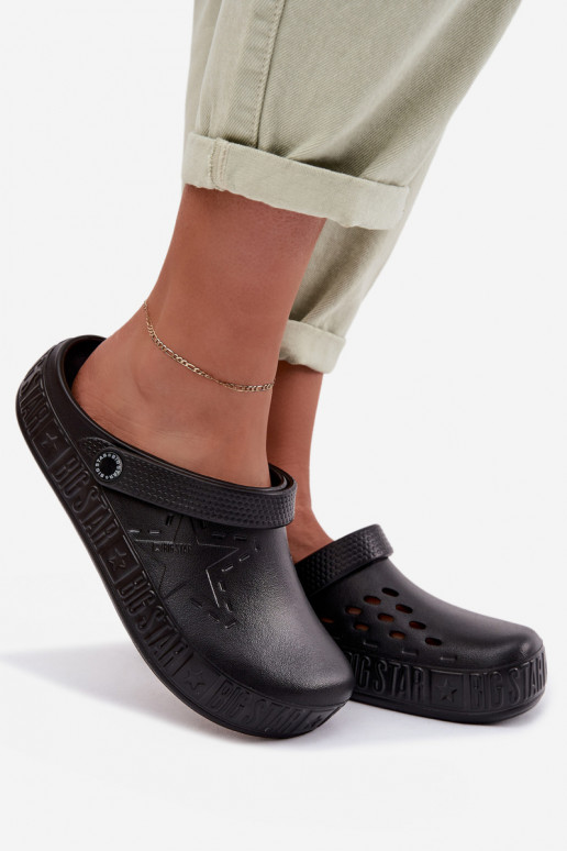 Pantofole Zoccoli Femminile Pantofole leggere Big Star TT274A084 colore nero