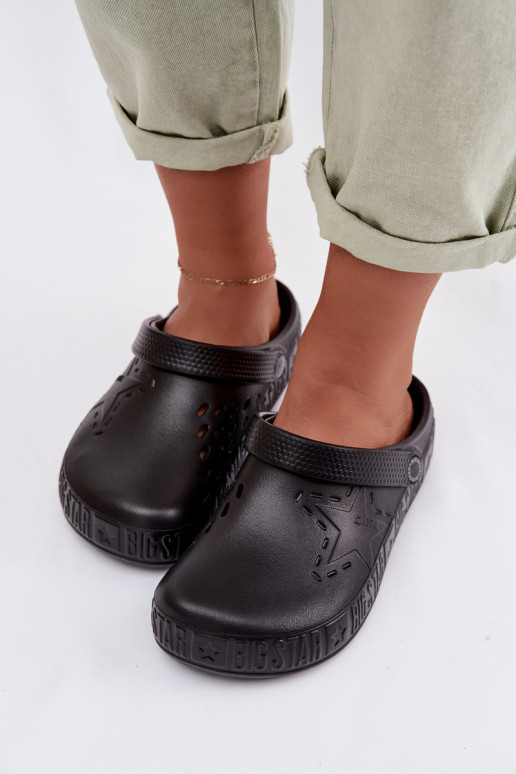 Pantofole Zoccoli Femminile Pantofole leggere Big Star TT274A084 colore nero