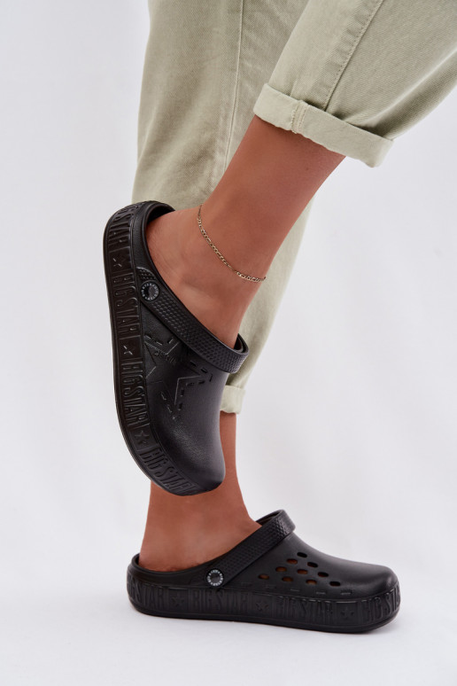 Pantofole Zoccoli Femminile Pantofole leggere Big Star TT274A084 colore nero