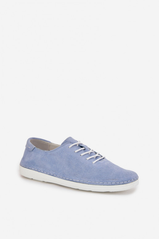 scarpe FemminileAbilitatoturalnego dalla pelle scamosciatau S.Barski LR61-7080 colore blu