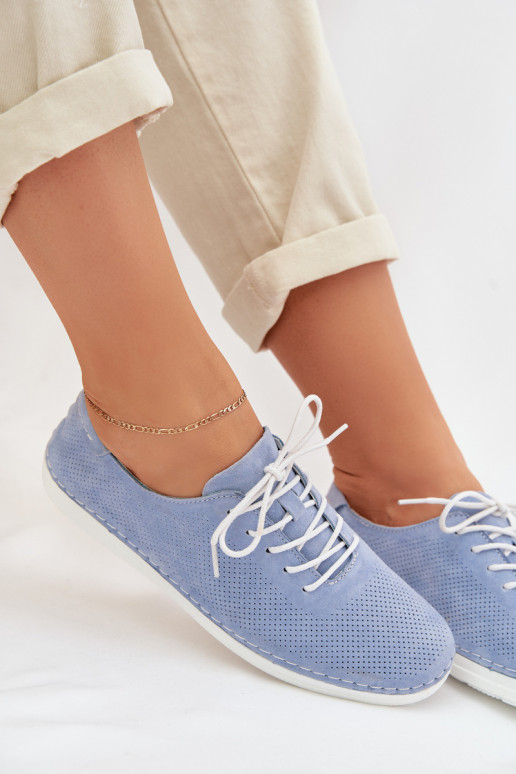 scarpe FemminileAbilitatoturalnego dalla pelle scamosciatau S.Barski LR61-7080 colore blu