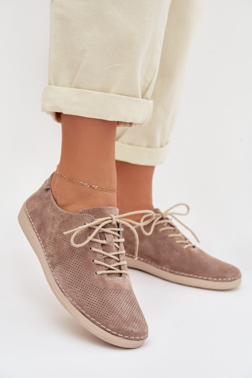 scarpe FemminileAbilitatoturalnego dalla pelle scamosciatau S.Barski LR61-7080 beige