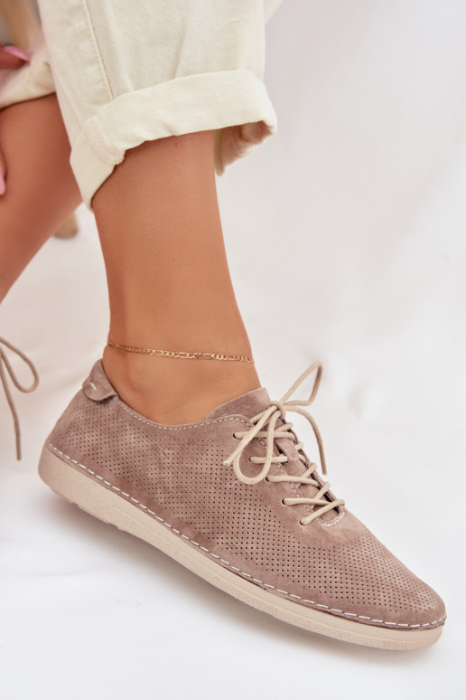 scarpe FemminileAbilitatoturalnego dalla pelle scamosciatau S.Barski LR61-7080 beige