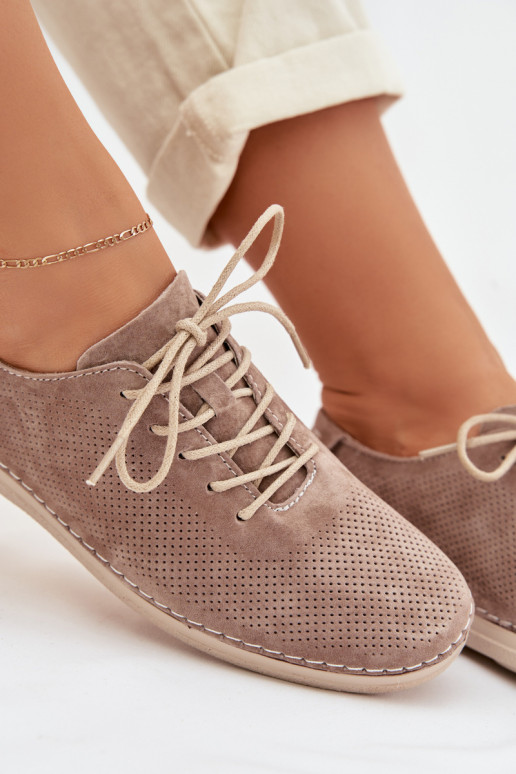 scarpe FemminileAbilitatoturalnego dalla pelle scamosciatau S.Barski LR61-7080 beige