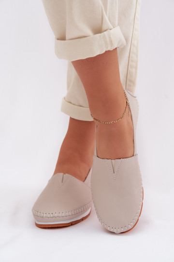 Pelle scarpe Femminile S.Barski LR61-7051 beige