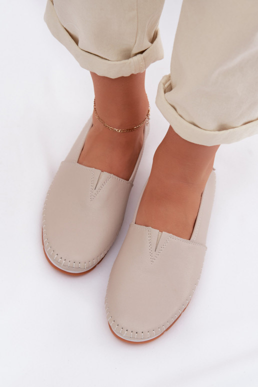 Pelle scarpe Femminile S.Barski LR61-7051 beige