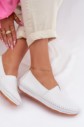 Pelle scarpe Femminile S.Barski LR61-7051 Colore bianco