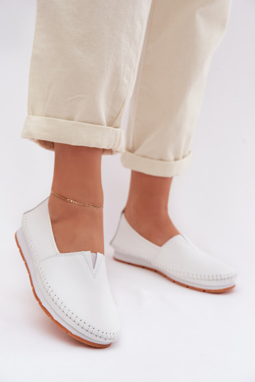 Pelle scarpe Femminile S.Barski LR61-7051 Colore bianco 2