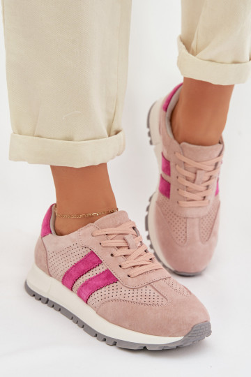 Sneakers in camoscio da donna Tai turirceline rosa