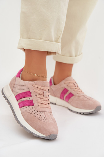 Sneakers in camoscio da donna Tai turirceline rosa 2