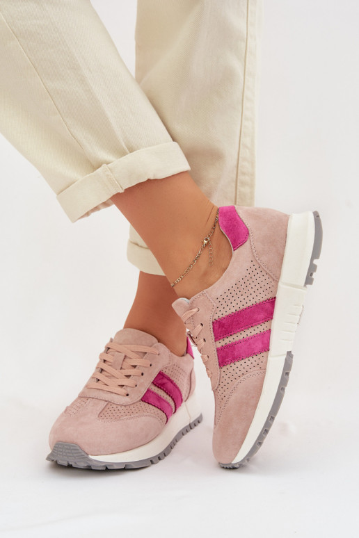 Scarpe modello sneakers FemminileAbilitatoturalnego dalla pelle scamosciatau colore rosa Deverceline