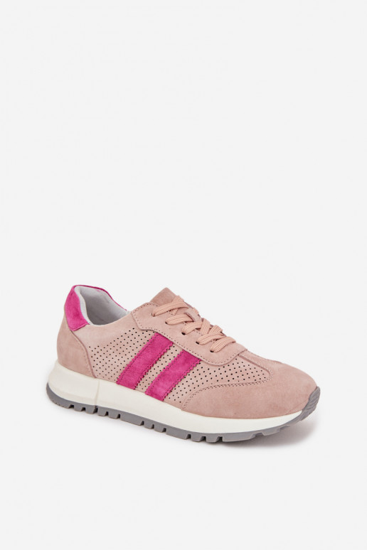 Scarpe modello sneakers FemminileAbilitatoturalnego dalla pelle scamosciatau colore rosa Deverceline