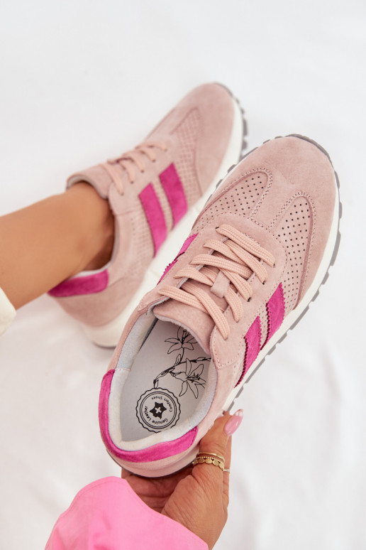 Scarpe modello sneakers FemminileAbilitatoturalnego dalla pelle scamosciatau colore rosa Deverceline