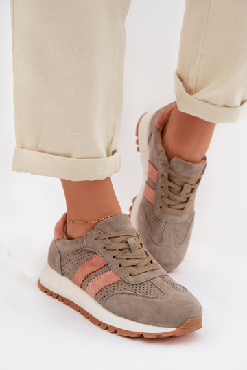 Sneakers in camoscio da donna Tai turirceline chaki