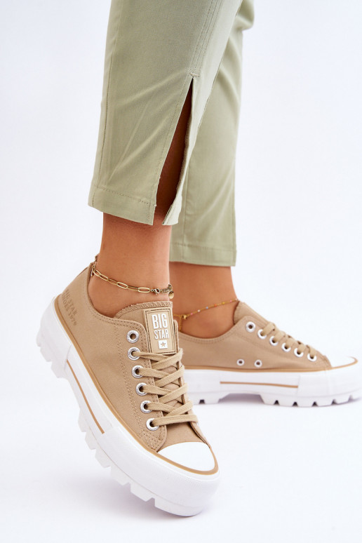  scarpe casual con una piattaforma Big Star LL274154 beige