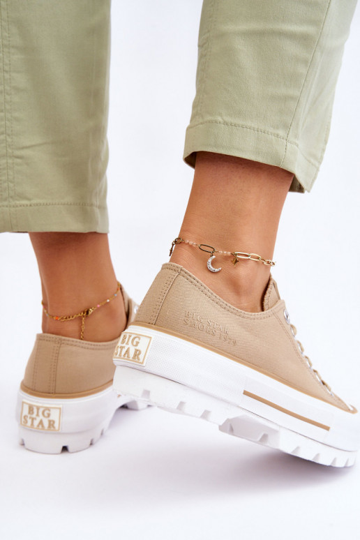  scarpe casual con una piattaforma Big Star LL274154 beige