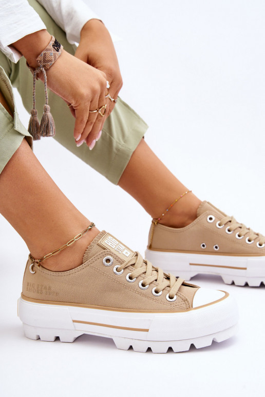  scarpe casual con una piattaforma Big Star LL274154 beige