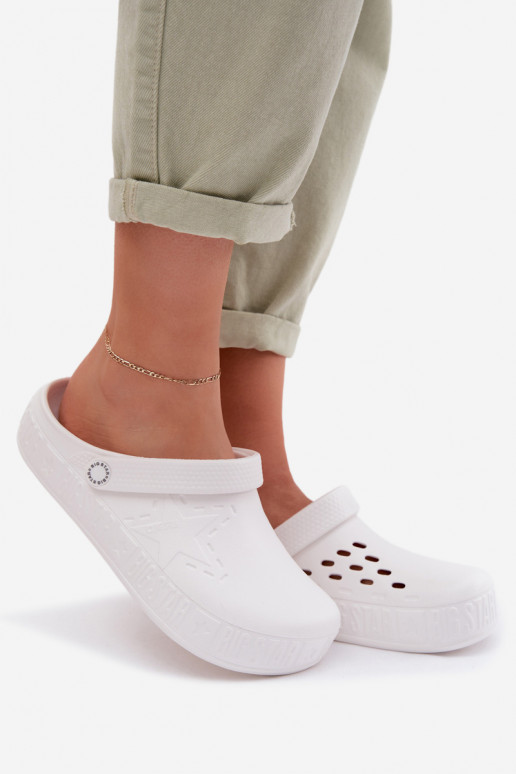 Pantofole Zoccoli Femminile Pantofole leggere Big Star TT274A081 Colore bianco