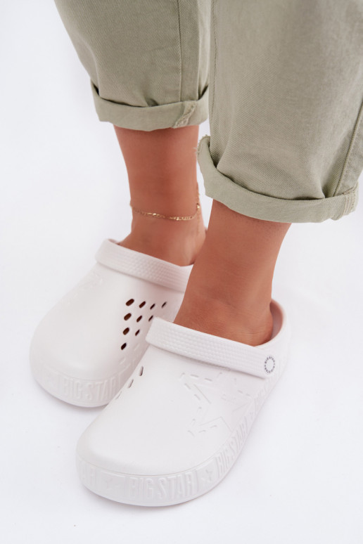 Pantofole Zoccoli Femminile Pantofole leggere Big Star TT274A081 Colore bianco