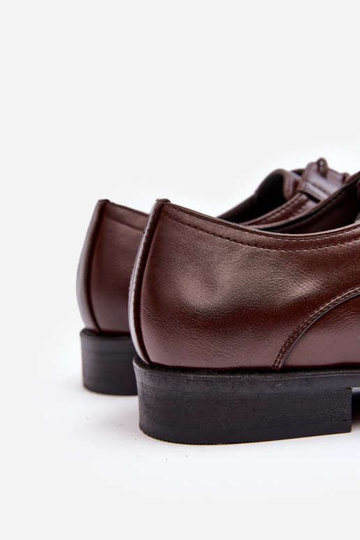 Deveschio Pelle scarpe Deverrone scuro Harene