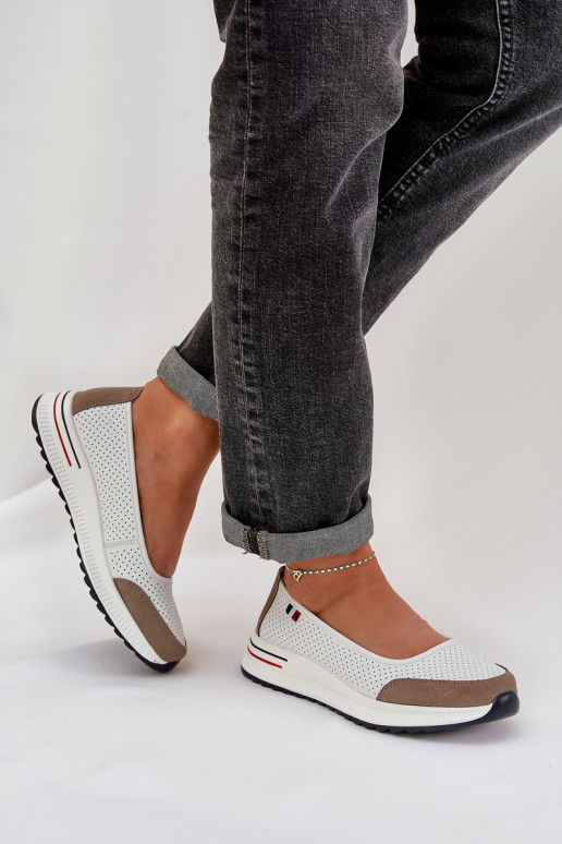 Ballerine Su un cuneo Colore bianco Nelviera