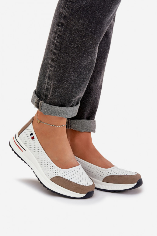 Ballerine Su un cuneo Colore bianco Nelviera