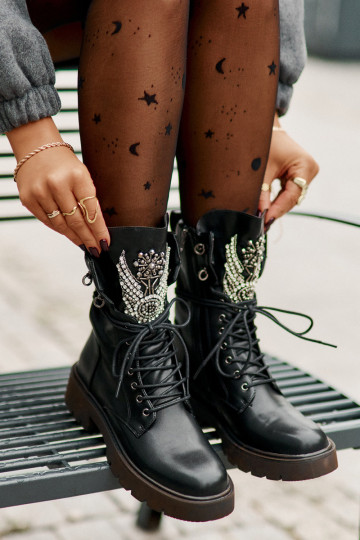 Eko Pelle Stivaletti da lavoro Con decorazione riscaldamento D&A MR880-080 colore nero 2