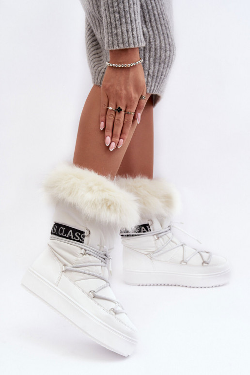 Femminile Stivali da neve con lacci Colore bianco Santero - Colore bianco