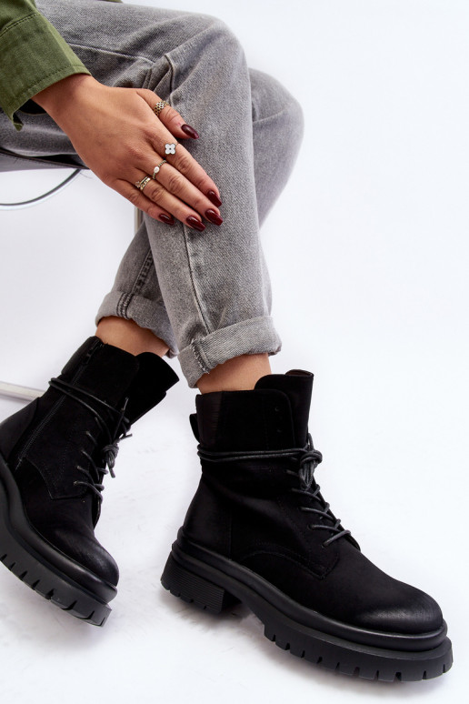 Stivali da donna Su una suola spessa colore nero Abilitatorelona