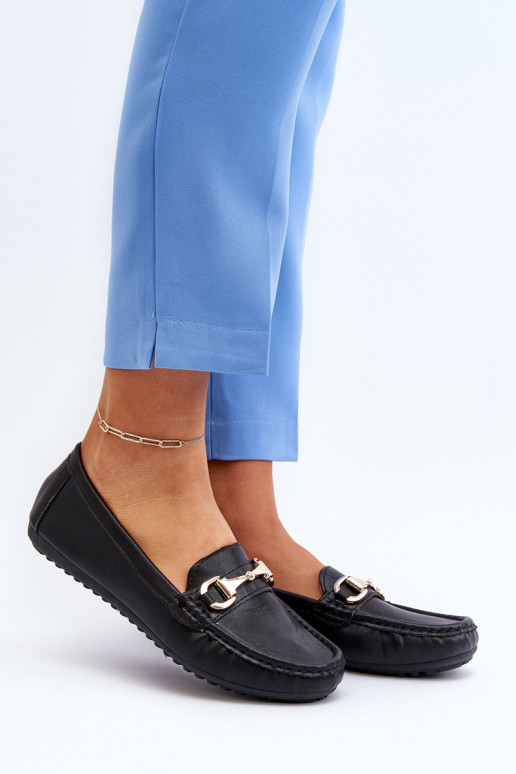 Femminile Elegantello classico Mocassini Eko Pelle colore nero Demese