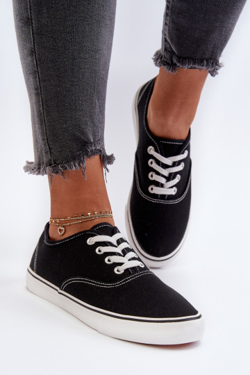 Scarpe da ginnastica Sneakers modello classico colore nero Olvali