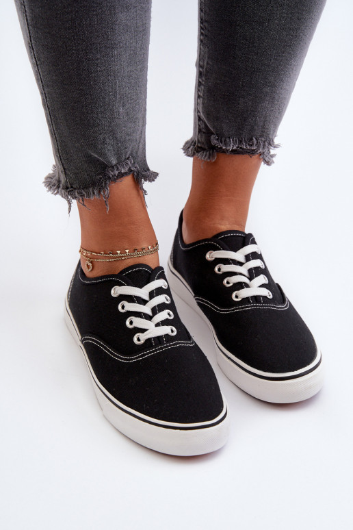 Scarpe da ginnastica Sneakers modello classico colore nero Olvali