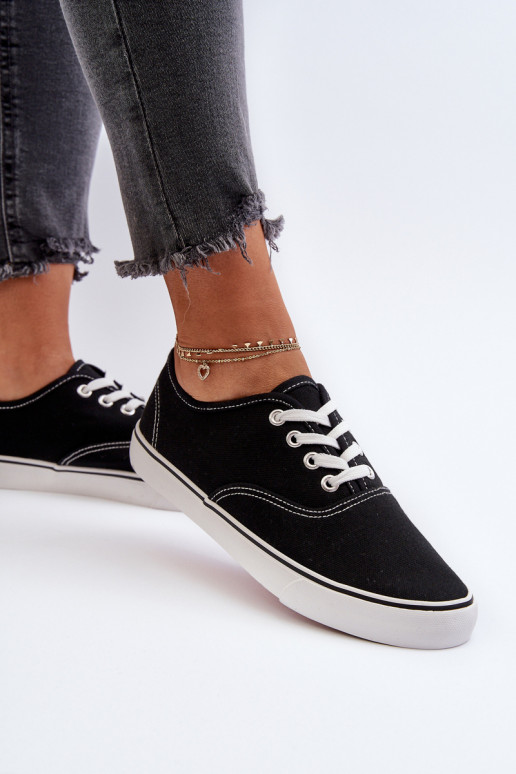 Scarpe da ginnastica Sneakers modello classico colore nero Olvali