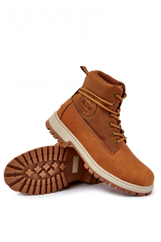 per uomo Stivali scarpe Memory Foam Big Star KK174203 colore marrone