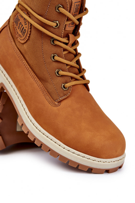 per uomo Stivali scarpe Memory Foam Big Star KK174203 colore marrone