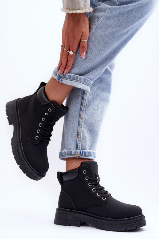 Femminile scarpe Stivali riscaldamento colore nero Corbin