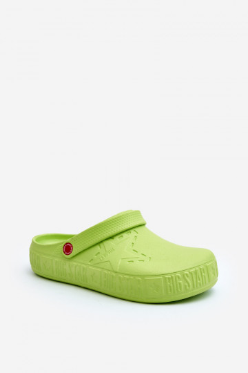 per uomo Pantofole leggere Zoccoli Big Star II175005 colore verde