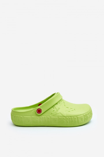 per uomo Pantofole leggere Zoccoli Big Star II175005 colore verde 2