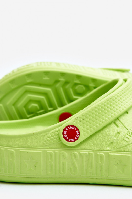 per uomo Pantofole leggere Zoccoli Big Star II175005 colore verde