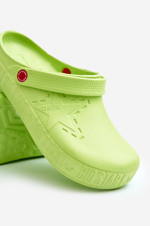 per uomo Pantofole leggere Zoccoli Big Star II175005 colore verde