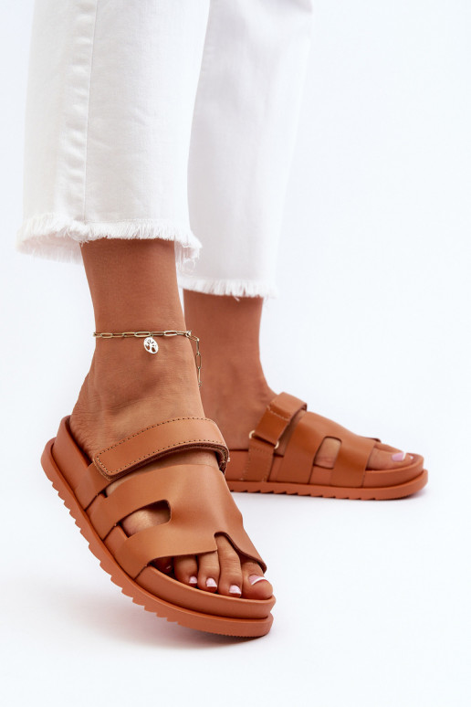 Elegantello classico Pantofole da donna colore marrone Molie