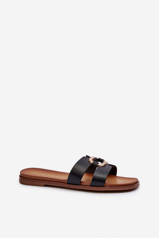 isoscele Pantofole da donna in ecopelle Sergio Leone SK077H colore nero