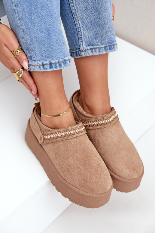 Stivali da neve Con decorazioni Haftem beige Selithria