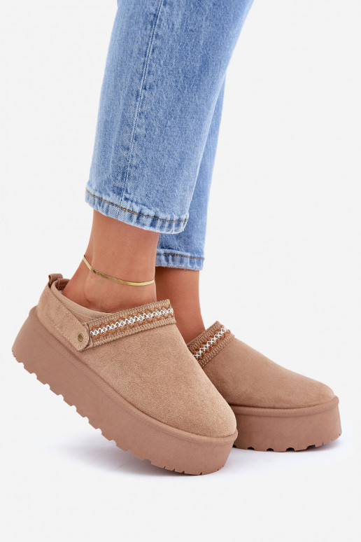 Stivali da neve Con decorazioni Haftem beige Selithria