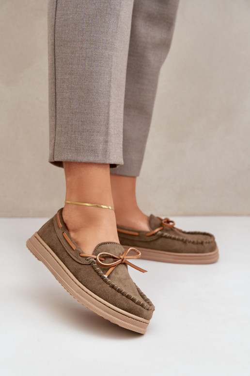 mocassini da donna Su una suola piatta colore kaki Timannie