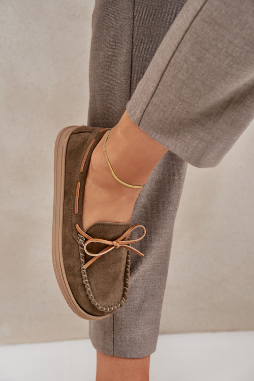 mocassini da donna Su una suola piatta colore kaki Timannie