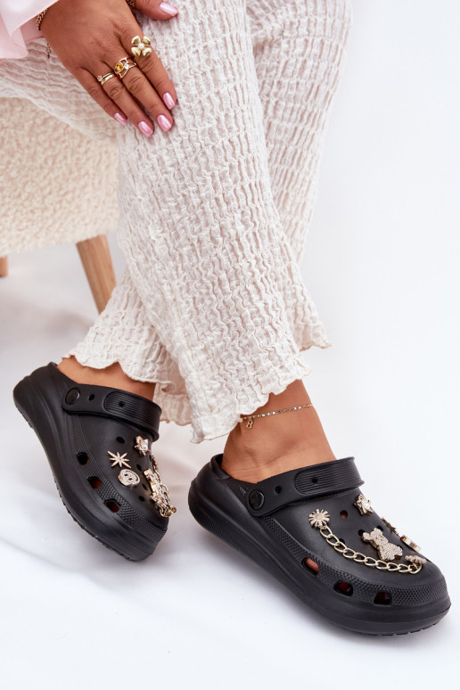 Pantofole leggere Pantofole da donnaPrzypinkami colore nero Linaviela