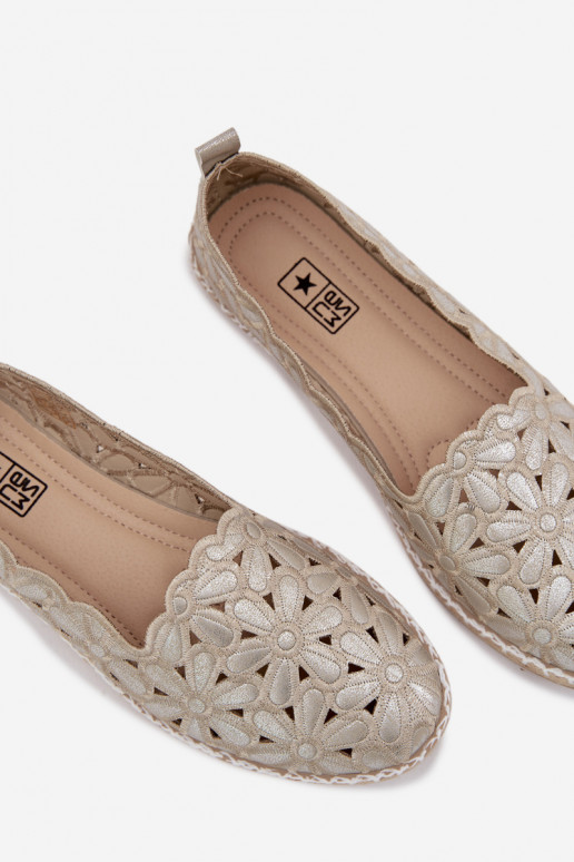 Femminile Un modello convincente Ballerine con fiori colore dorato Vennice